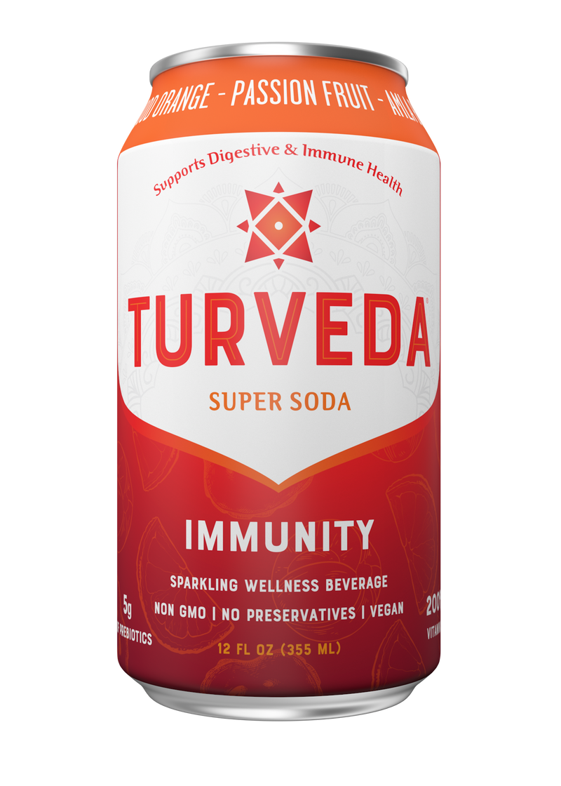 Immunity-Blood Orange/Passion Fruit Prebiotic Super Soda (8 Pack)