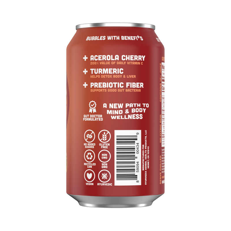 BLOOD ORANGE PASSION FRUIT +Vitamin C Prebiotic Super Soda (12 Pack)