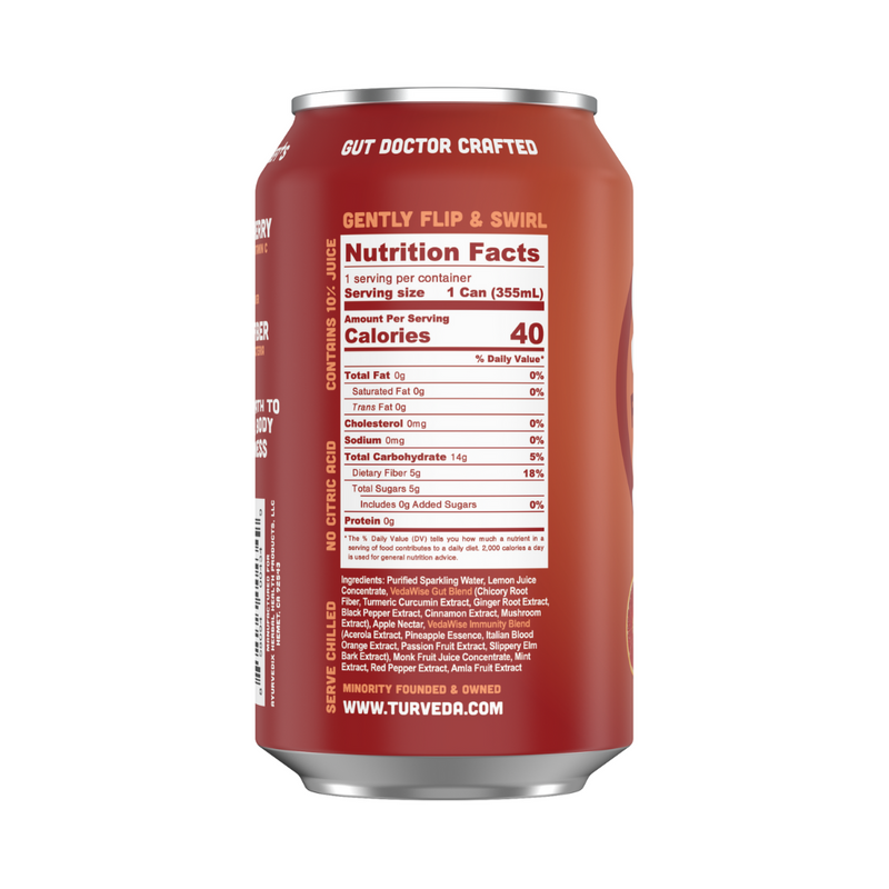 BLOOD ORANGE PASSION FRUIT +Vitamin C Prebiotic Super Soda (12 Pack)