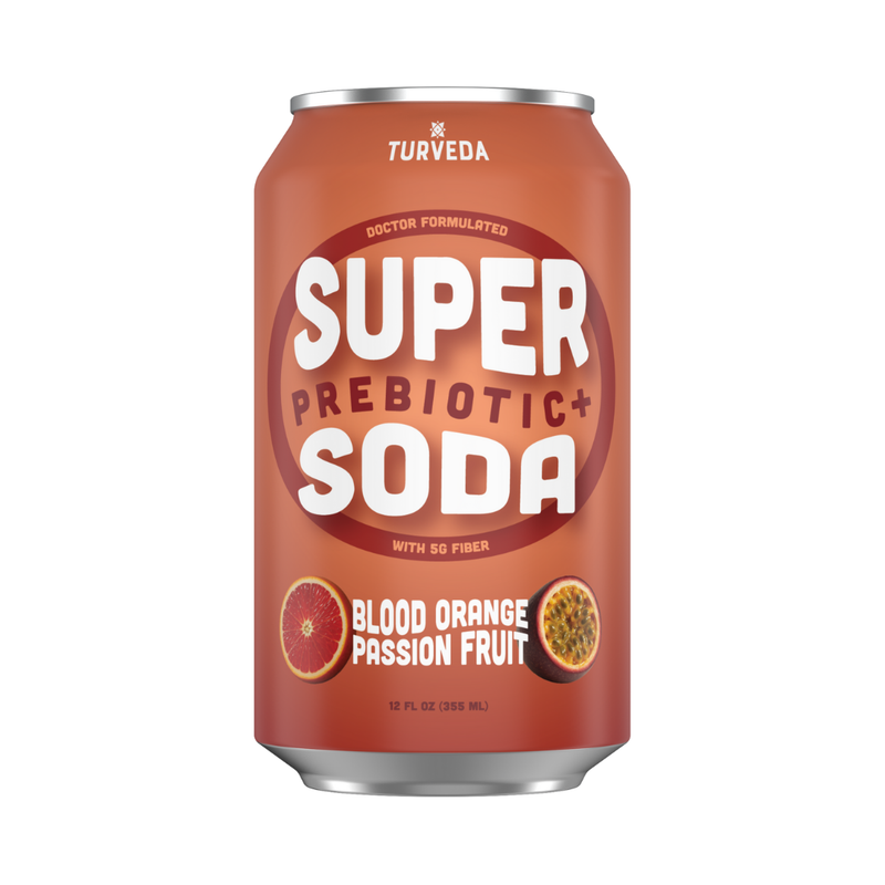 BLOOD ORANGE PASSION FRUIT +Vitamin C Prebiotic Super Soda (12 Pack)