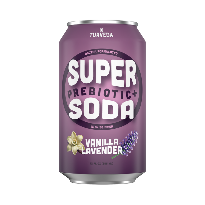 VANILLA LAVENDER +Ashwagandha Prebiotic SUPER SODA (12 Pack)