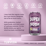 VANILLA LAVENDER +Ashwagandha Prebiotic SUPER SODA (12 Pack)