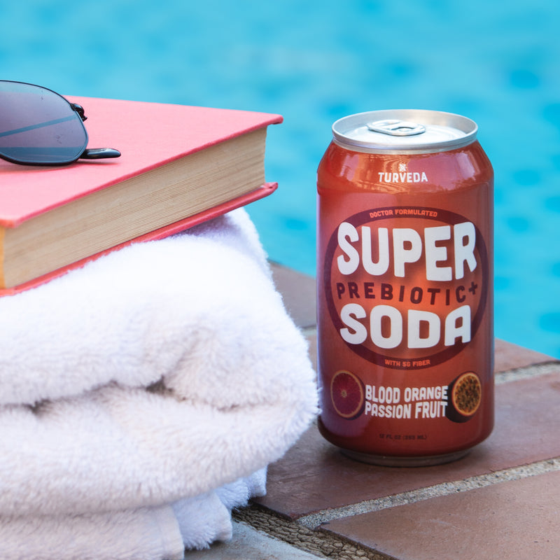 BLOOD ORANGE PASSION FRUIT +Vitamin C Prebiotic Super Soda (12 Pack)